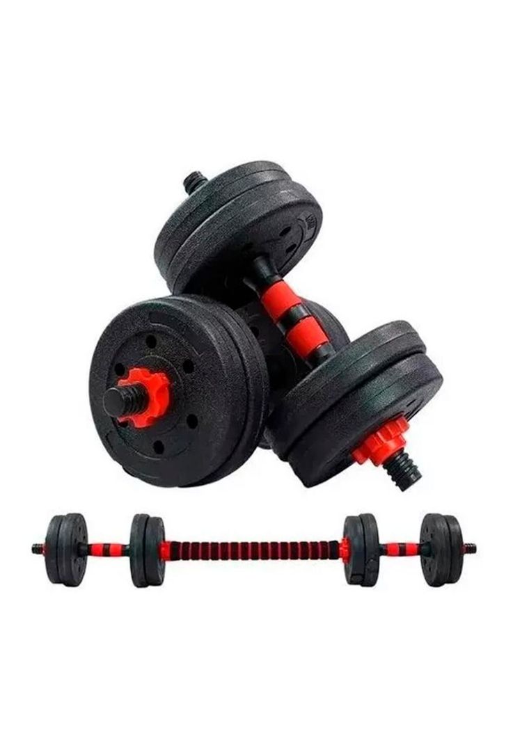 Set De Mancuernas 15 Kg Barra Armable Ajustable-0