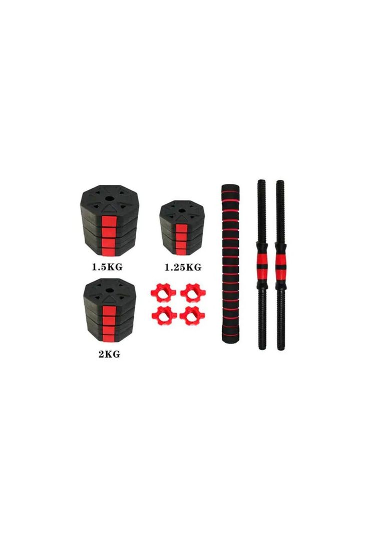 Mancuernas Ajustables Set 20kg 3 En 1 + Barra + Kettlebell-1