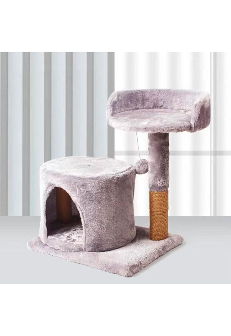 Rascador de Gatos 2 Niveles + Casita MD-01-1