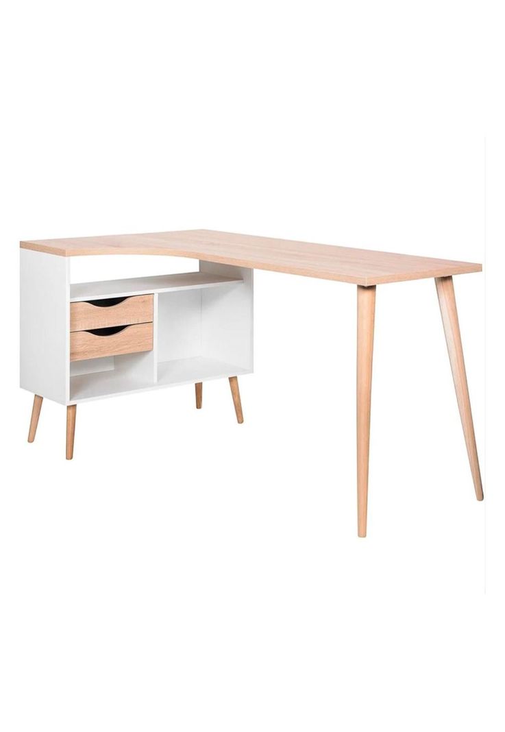 Escritorio en L cajones 145x81x75.8cm Chic Home Blanco