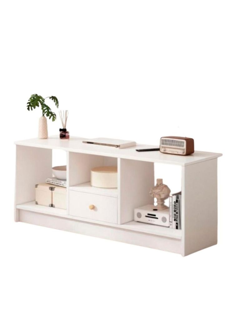 Rack TV cajon 90x30x40cm Chic Home Blanco