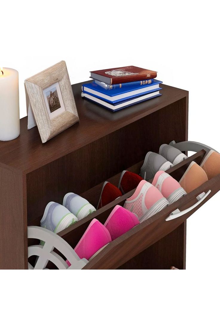 Zapatero Organizador 2 Puertas Café Chic Home-3