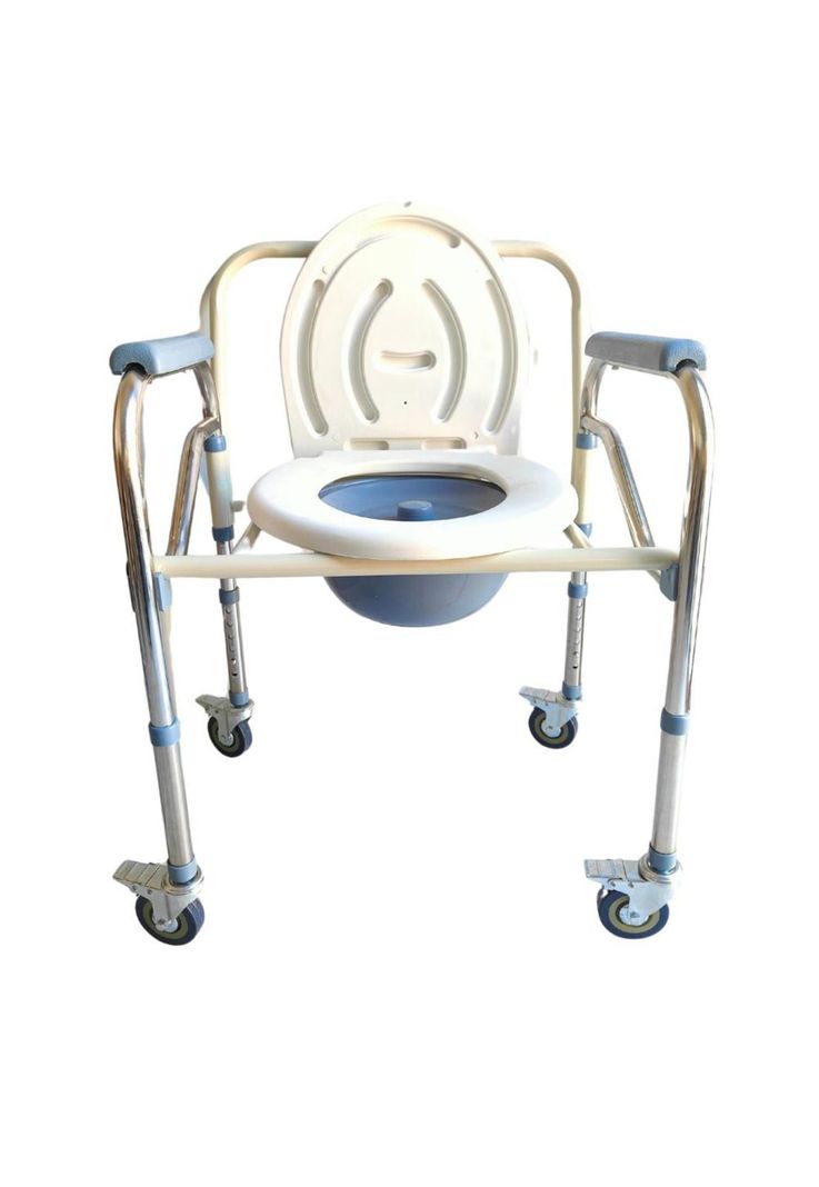 Baño Wc Inodoro Portátil Con Ruedas Silla Plegable-0
