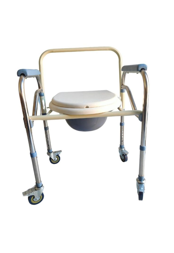 Baño Wc Inodoro Portátil Con Ruedas Silla Plegable-3