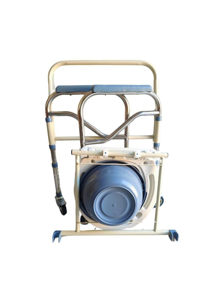 Baño Wc Inodoro Portátil Con Ruedas Silla Plegable-4