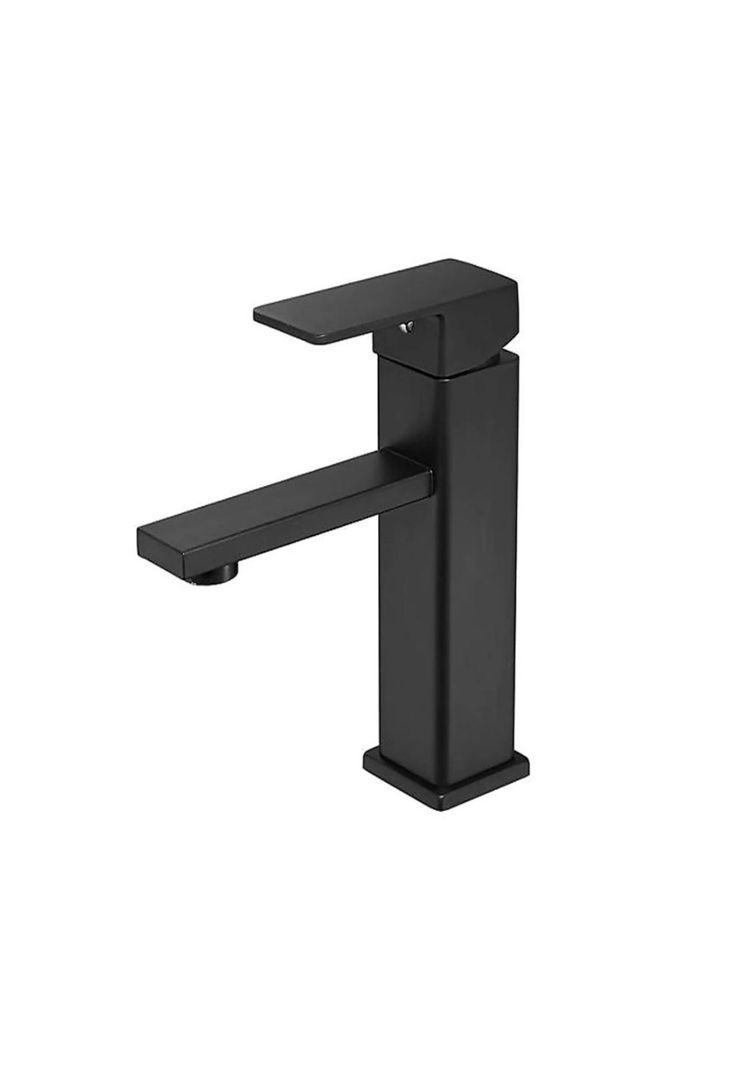 Llave Monomando Vanitorio Acero Inoxidable Negro Mate-0