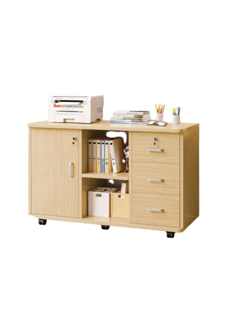 Mueble De Oficina Cajonera Archivador Gabinete 90x59x34cm Chic Home