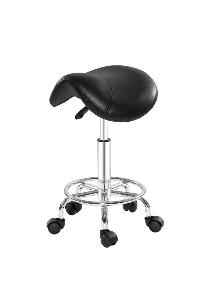 Piso Taburete Ergonomico Con Ruedas C2 Negro
