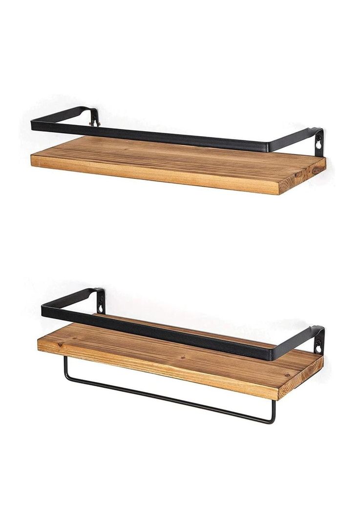 Repisas Flotantes De Madera Modernas Kit X2 Colores-0