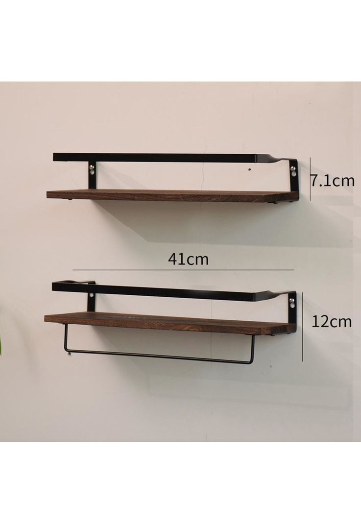 Repisas Flotantes De Madera Modernas Kit X2 Colores-1