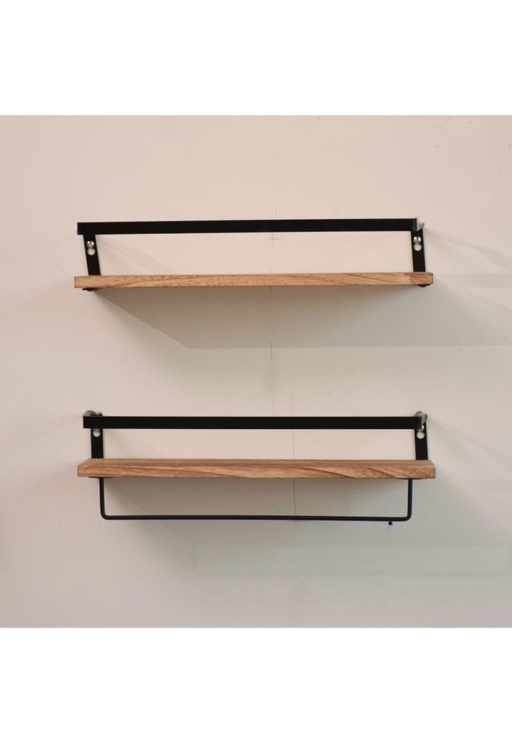 Repisas Flotantes De Madera Modernas Kit X2 Colores-2
