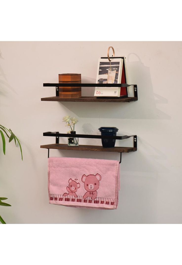Repisas Flotantes De Madera Modernas Kit X2 Colores-4