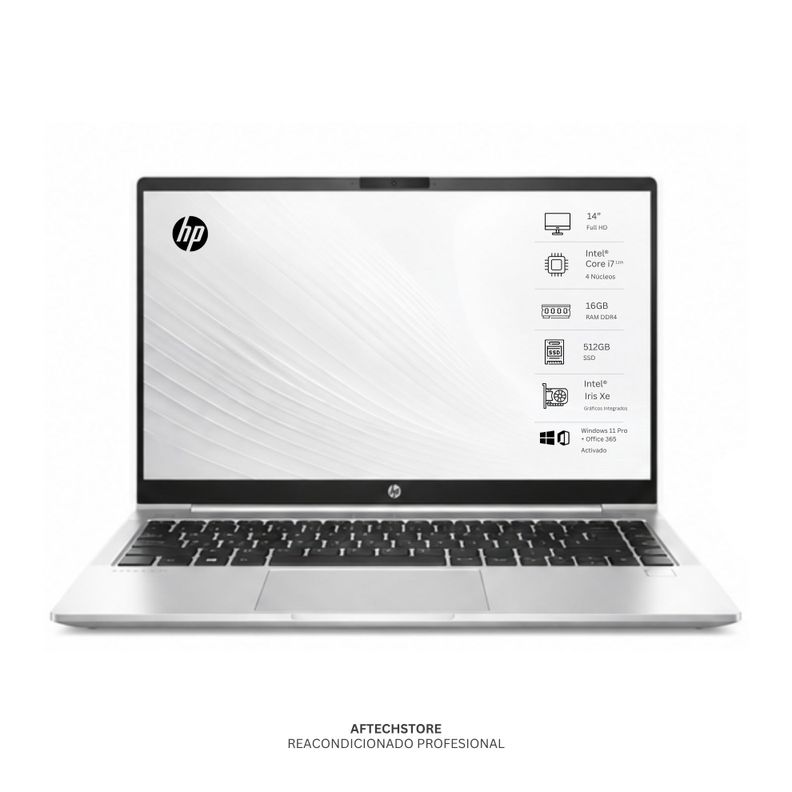Notebook HP 440 G8 I7 11th 16GB 512GB - Win11 Office - Reacondicionado Profesional Gris