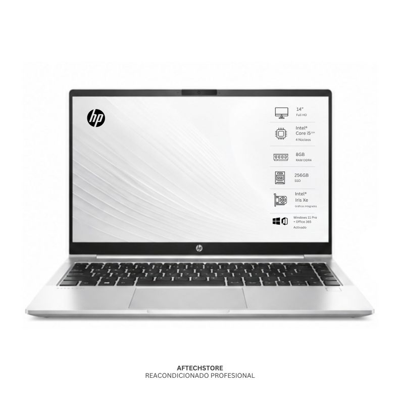 Notebook HP 440 G8 I5 11th 8GB 256GB - Win11 Office - Reacondicionado Profesional Gris