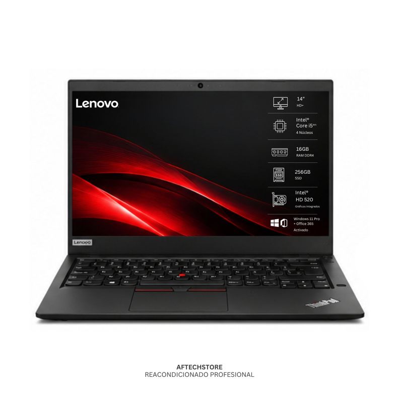 Notebook LENOVO 470 I5 6th 16GB 256GB - Win11 Office - Reacondicionado Profesional Negro