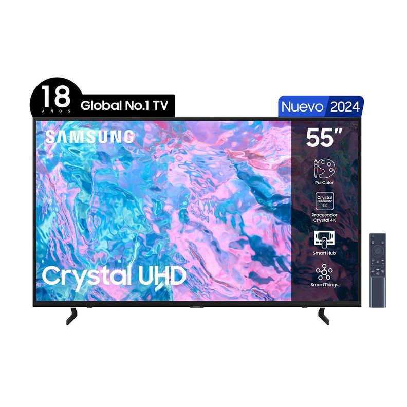 LED Samsung 55" CU7090 4K UHD Smart TV 2024-1