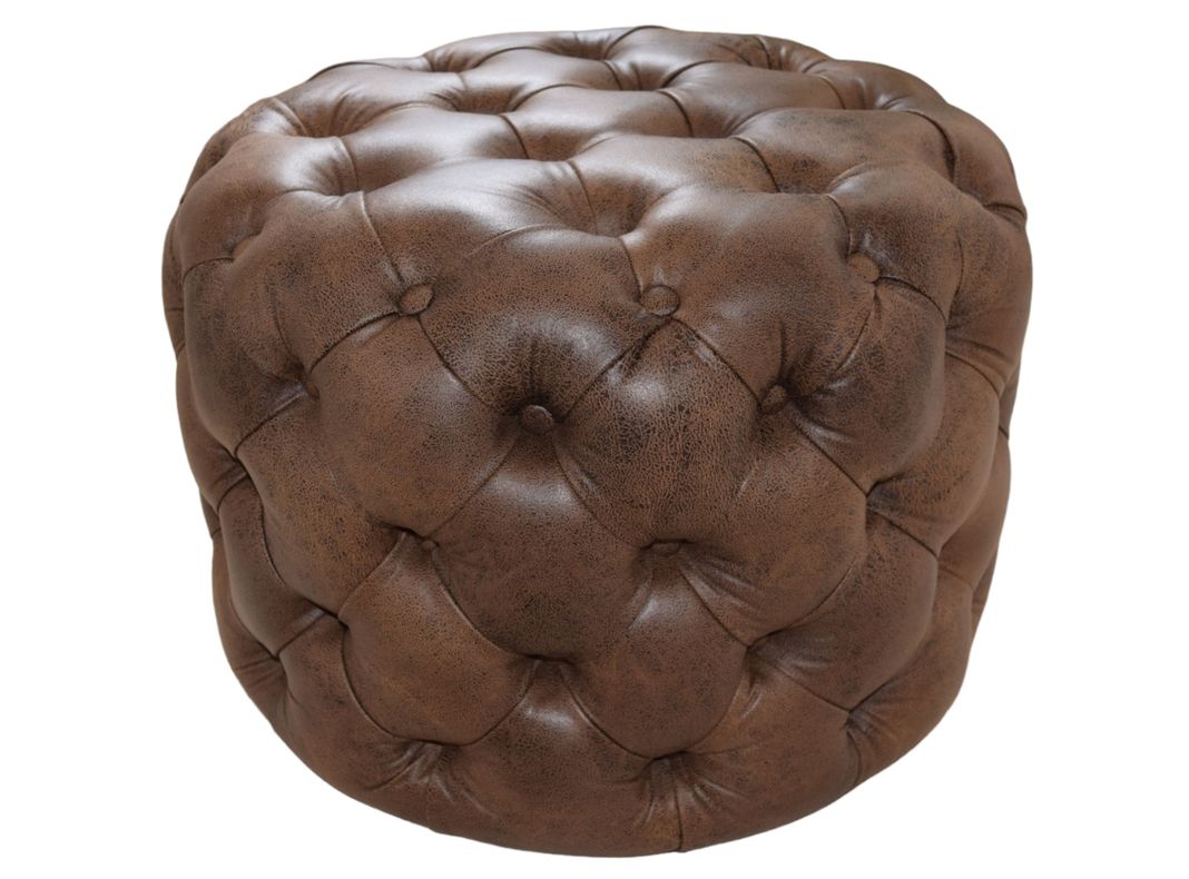 Pouf D60 Miramar Tela Envejecida-2