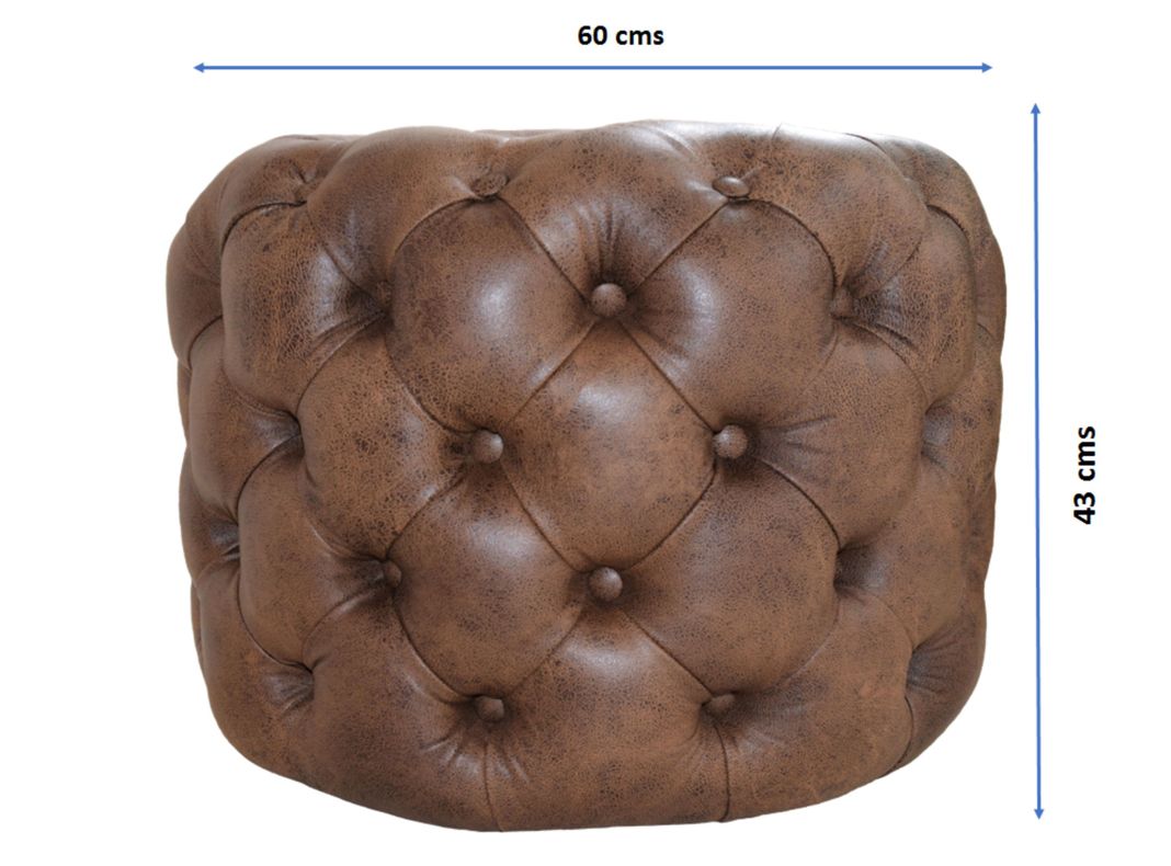 Pouf D60 Miramar Tela Envejecida-5