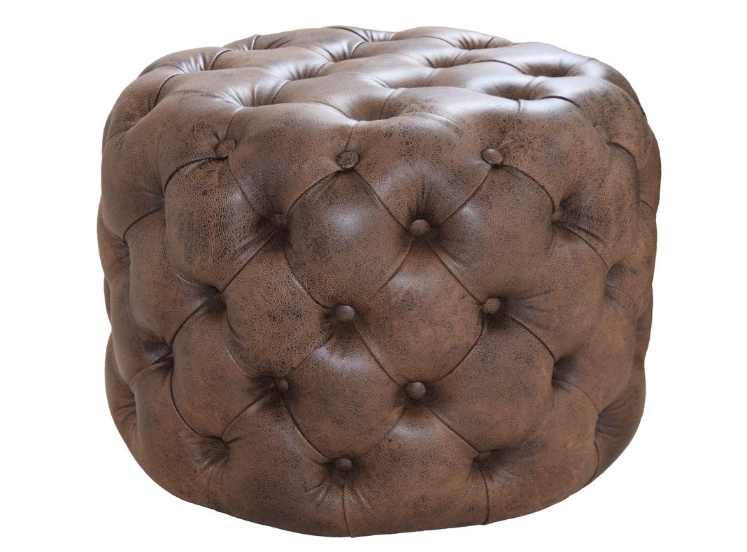 Pouf D60 Miramar Tela Envejecida-1