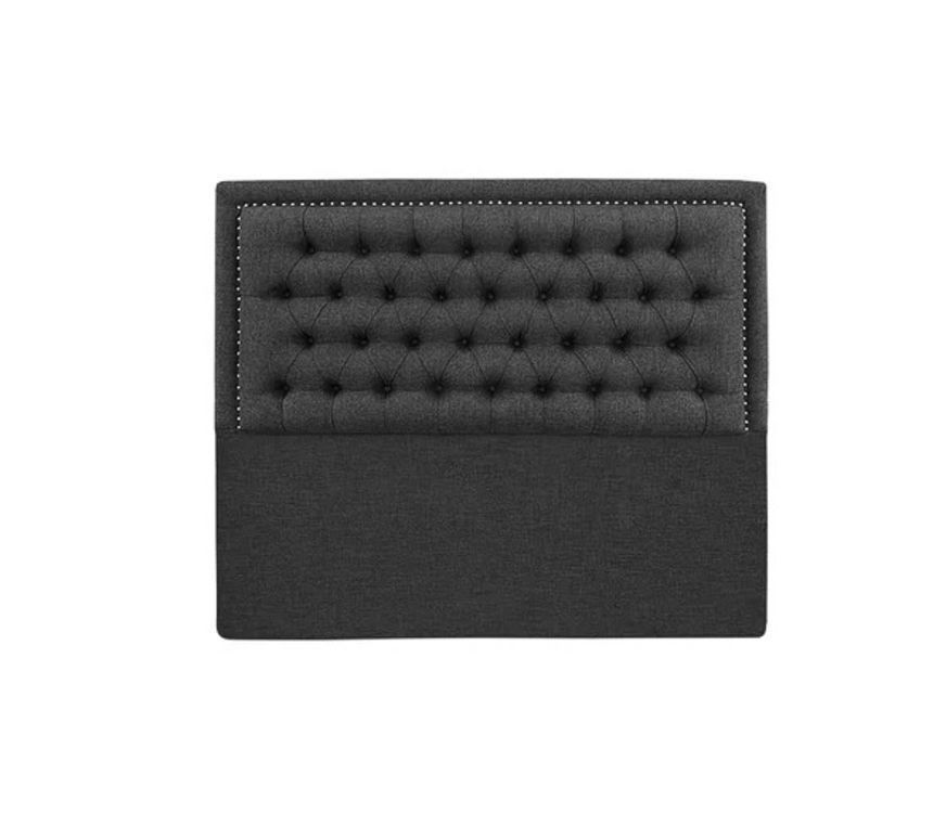 Respaldo Capitone Rahmen Gris Oscuro 1.5 plaza -0