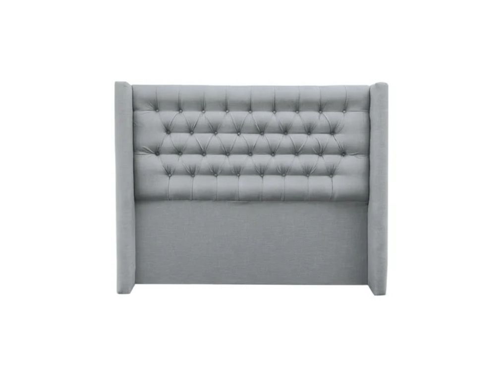 Respaldo Capitone Flugel Lino Gris Claro  -0