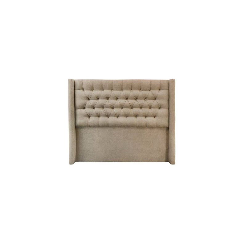 Respaldo Capitone Flugel Lino Beige  1.5 plaza -0
