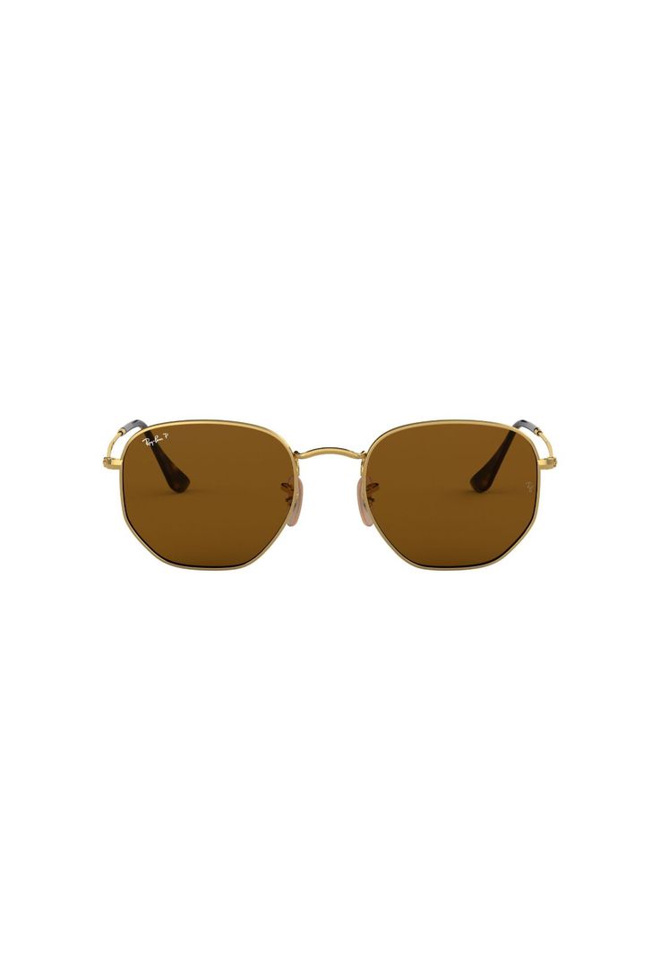 Lentes de Sol Hexagonal Brown Polarizados Ray-Ban-0