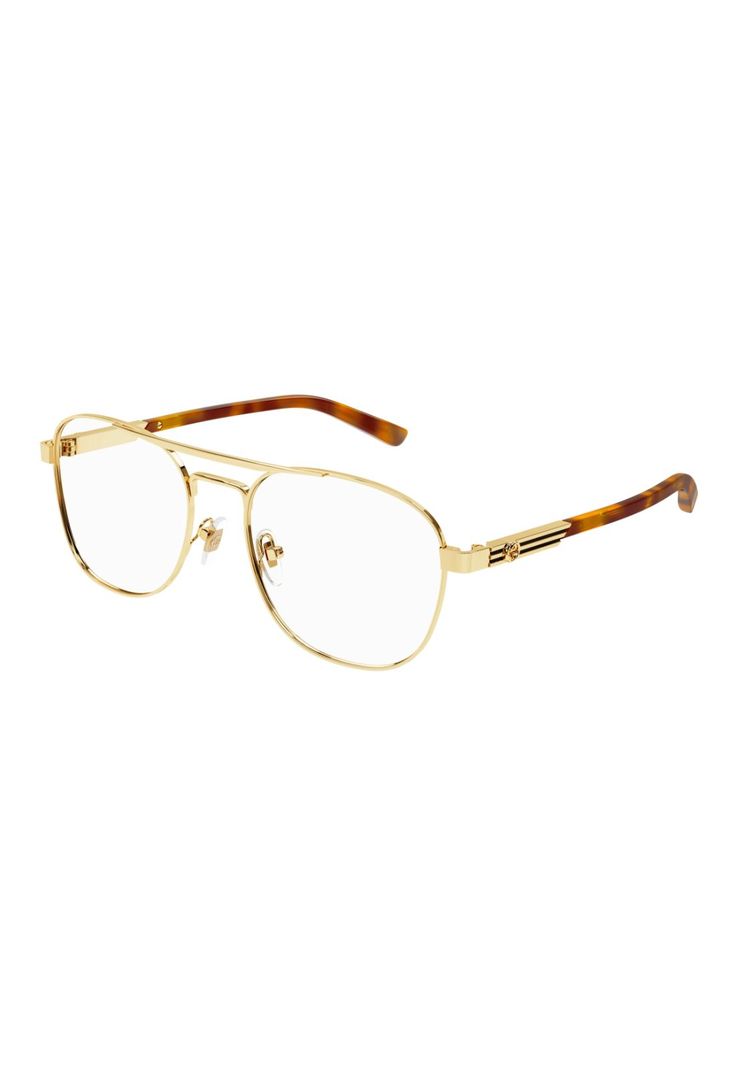 Lentes Opticos Dorado Gucci GG1290O002 Amarillo M