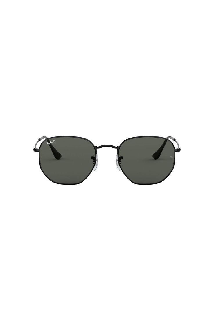 Lentes de Sol Hexagonal Negro Polarizados Ray-Ban-0