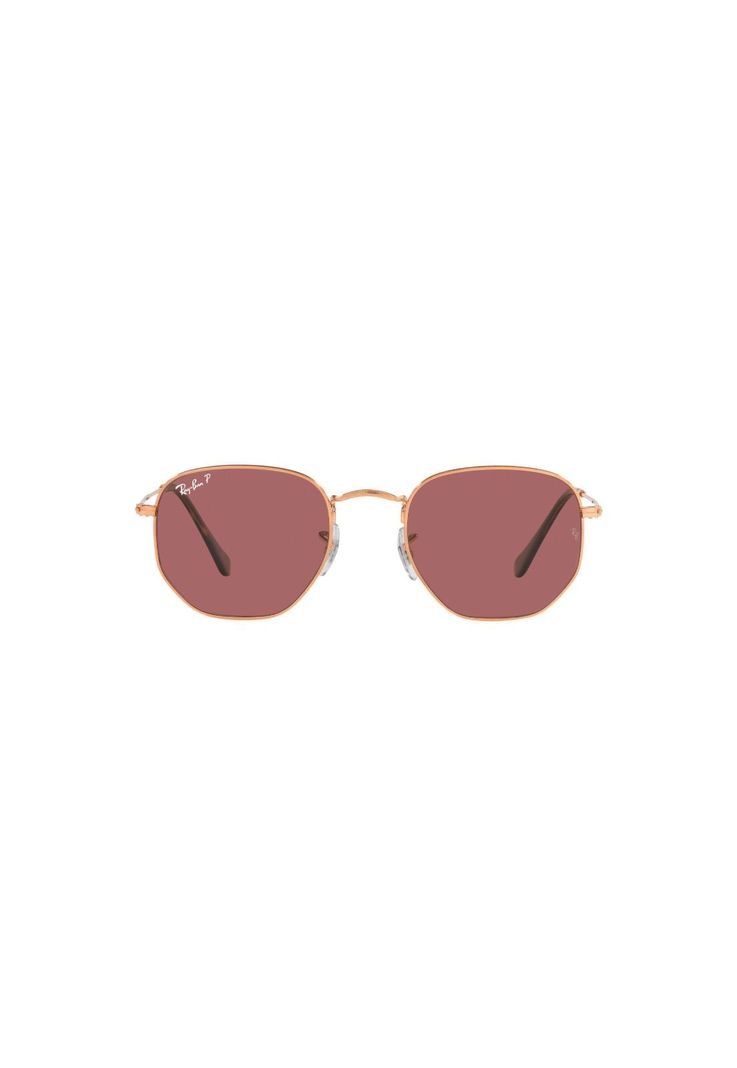 Lentes de Sol Hexagonal Oro Rosa Polarizados Ray-Ban-1