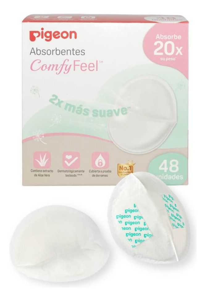 Absorbente De Leche Comfy Feel 48 Unid. Blanco