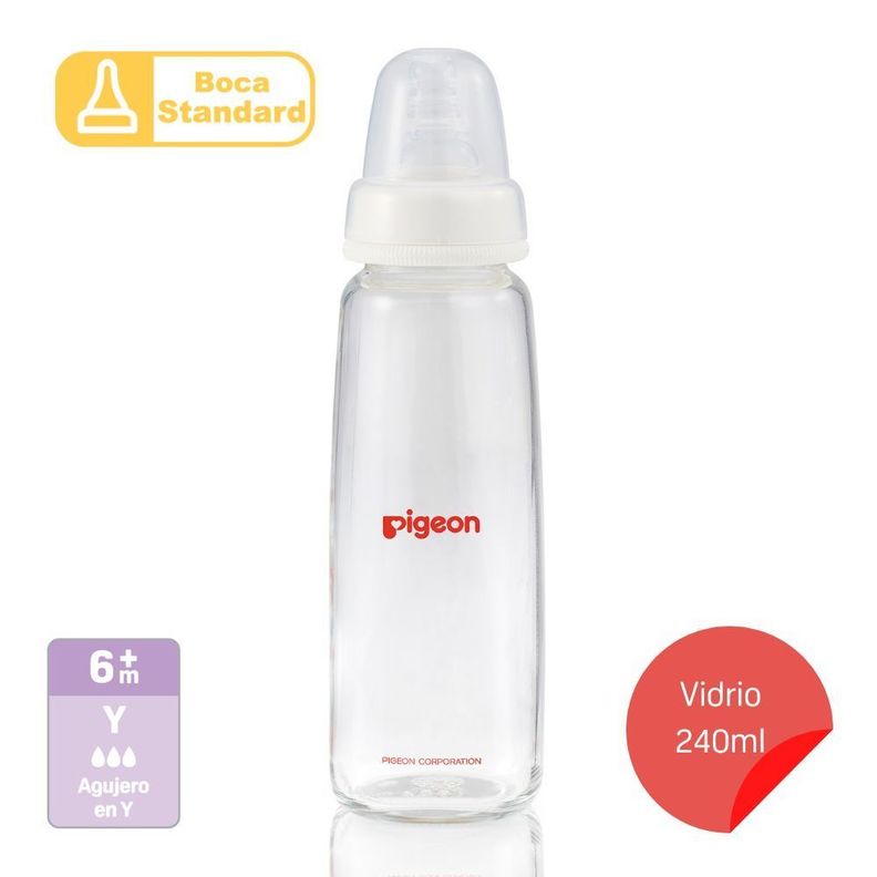 BIBERON PIGEON BOCA STANDARD VIDRIO 240 ML-0