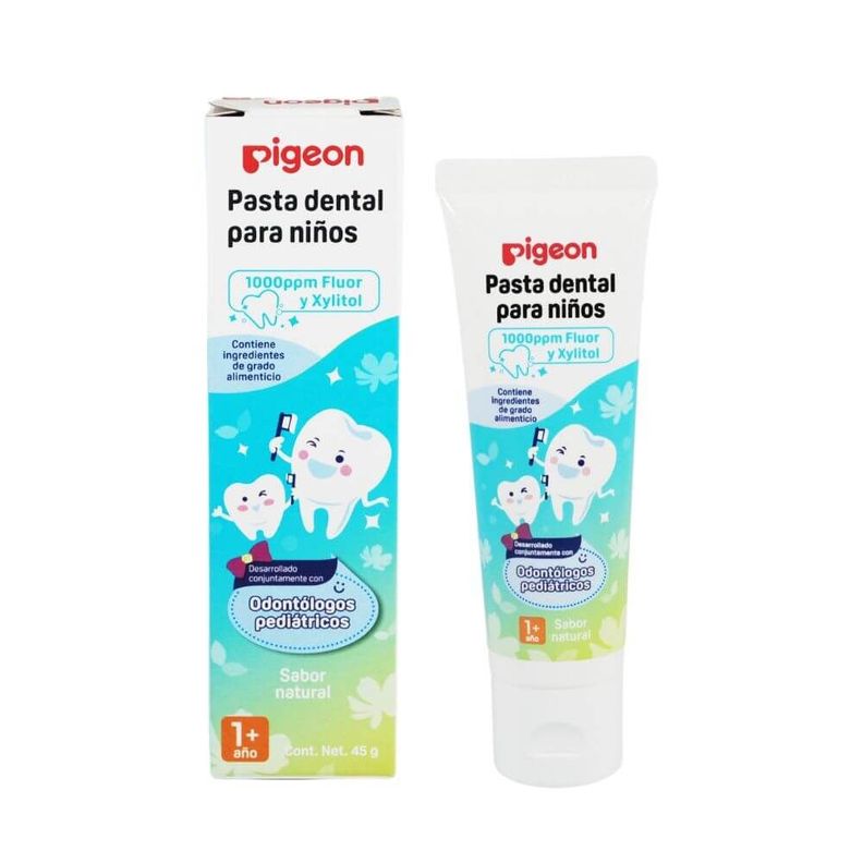 Pasta Dental Para Ninos Sabor Natural 45grs Transparente