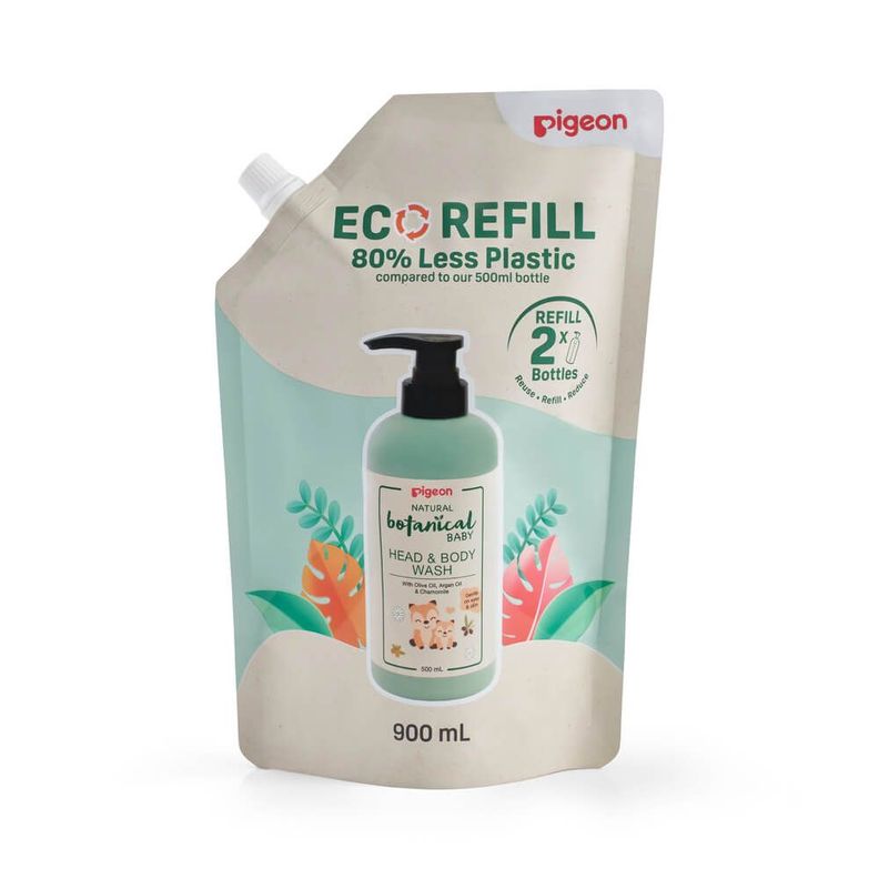 Botanical Baby Head & Body Wash Recarga 900ml Transparente