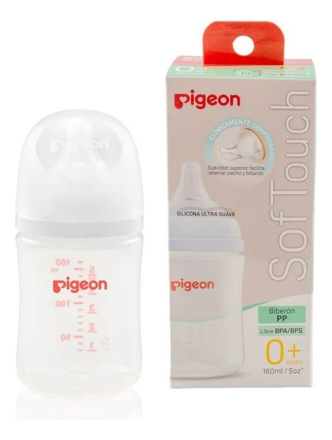 Mamadera PP 160 ml SofTouch Pigeon Blanco