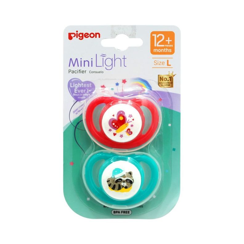 Chupete Odontologico Mini Light Talla L 2 Un (Rojo-Verde)