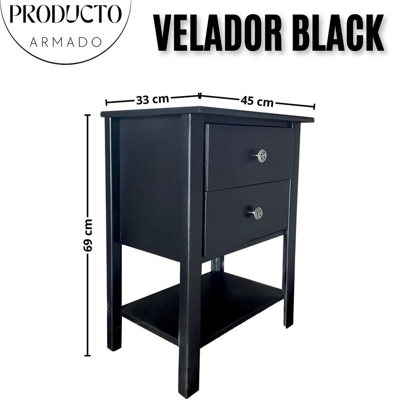 Set Veladores Madera Black-2