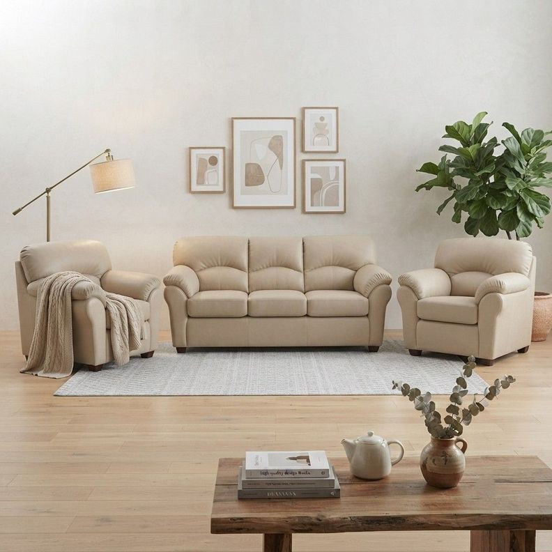 Juego de living Deco 3-1-1 PU Ecocuero