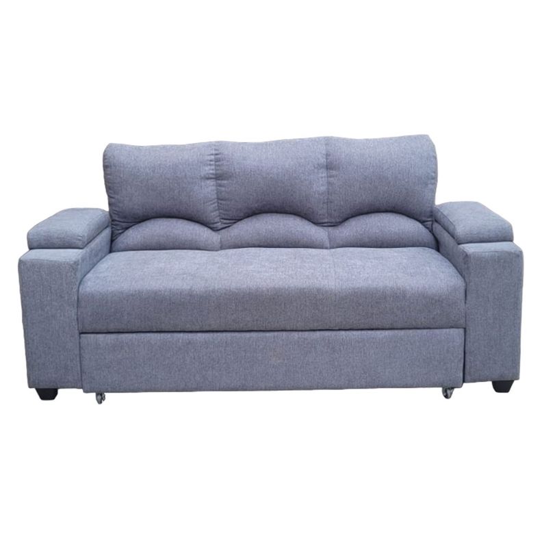 SOFA CAMA FUNCIONAL 2 PZ DECO LINO GRIS OSCURO-0