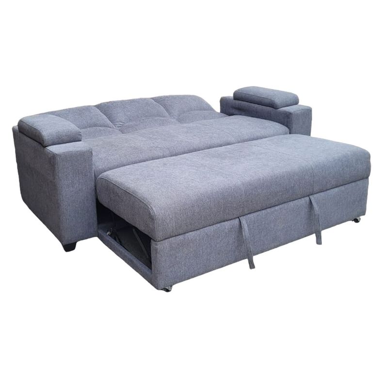 SOFA CAMA FUNCIONAL 2 PZ DECO LINO GRIS OSCURO-6