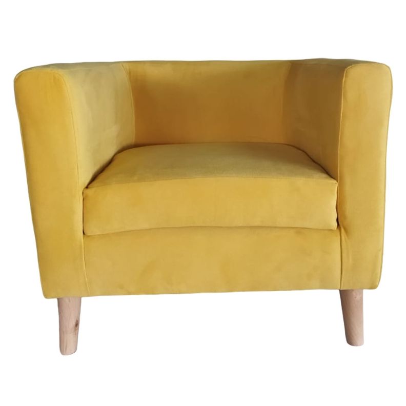 PACK 2 POLTRONA  BORLANGE CUBO FELPA AMARILLO-6