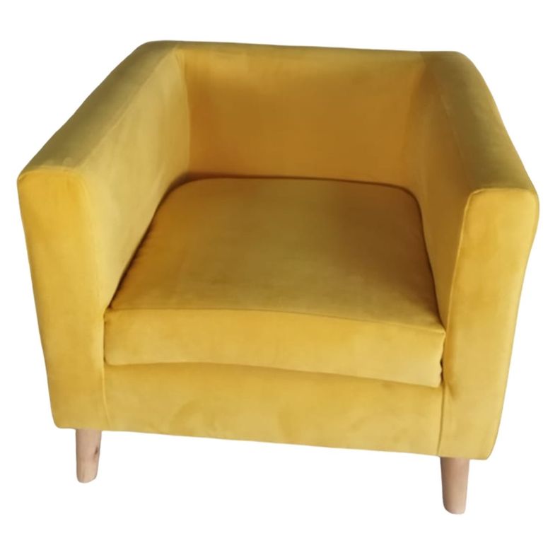 PACK 2 POLTRONA  BORLANGE CUBO FELPA AMARILLO-5