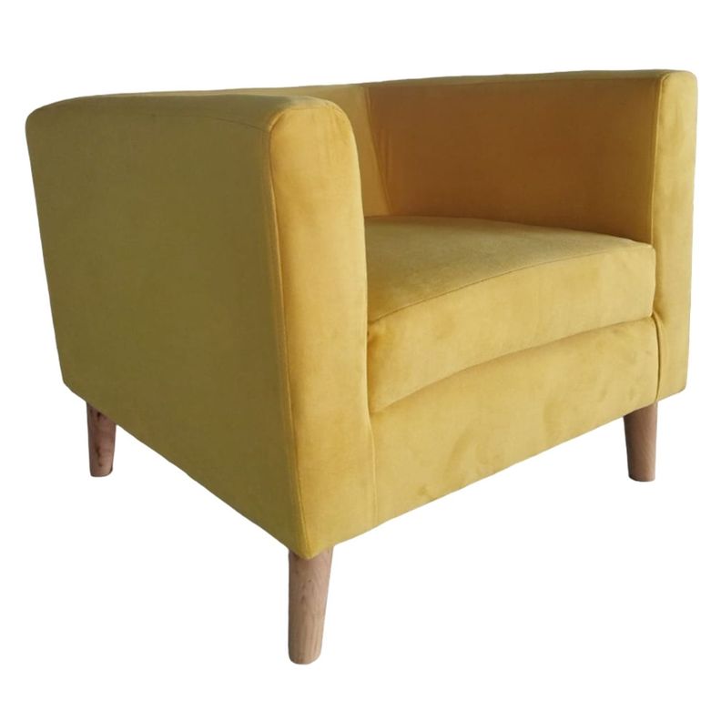 PACK 2 POLTRONA  BORLANGE CUBO FELPA AMARILLO-2