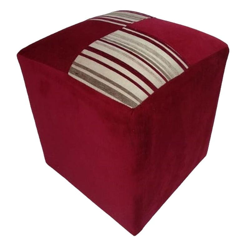 PACK 2 POUF FELPA COMPOSE ROJO-2