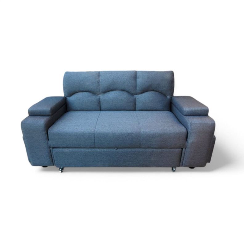 Sofa Cama funcional 2 PZ Lino IMPERMEABLE +2 POUF