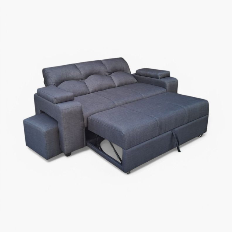 Sofa Cama funcional 2 PZ Lino +2 POUF-1