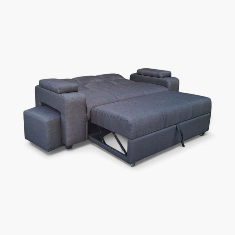 Sofa Cama funcional 2 PZ Lino +2 POUF-2
