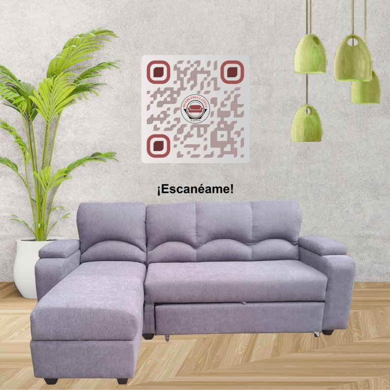 SECCIONAL CAMA BAUL FUNCIONAL 2 PZ DECO LINO GRIS IZQUIERDO-0