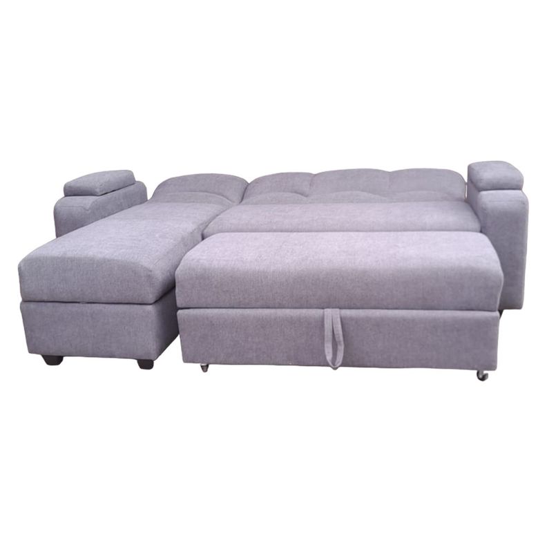 SECCIONAL CAMA BAUL FUNCIONAL 2 PZ DECO LINO GRIS IZQUIERDO-3