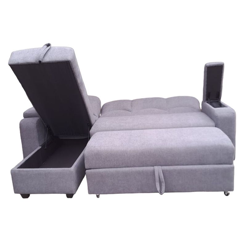 SECCIONAL CAMA BAUL FUNCIONAL 2 PZ DECO LINO GRIS IZQUIERDO-4